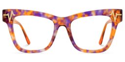 Cara Orange Butterfly Glasses0