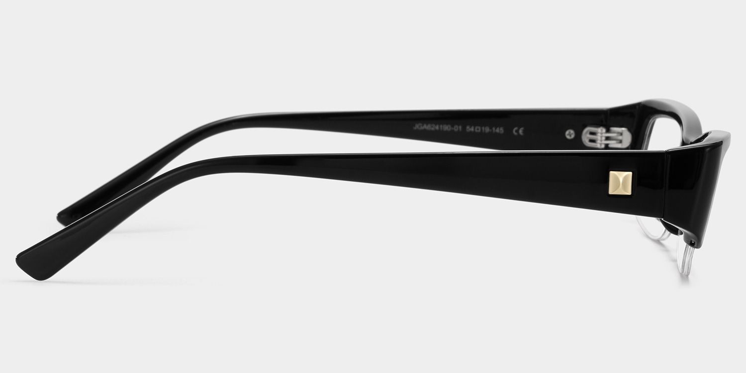 Trevor Black Half Frame Rectangle Glasses For Ladies | ZEELOOL3