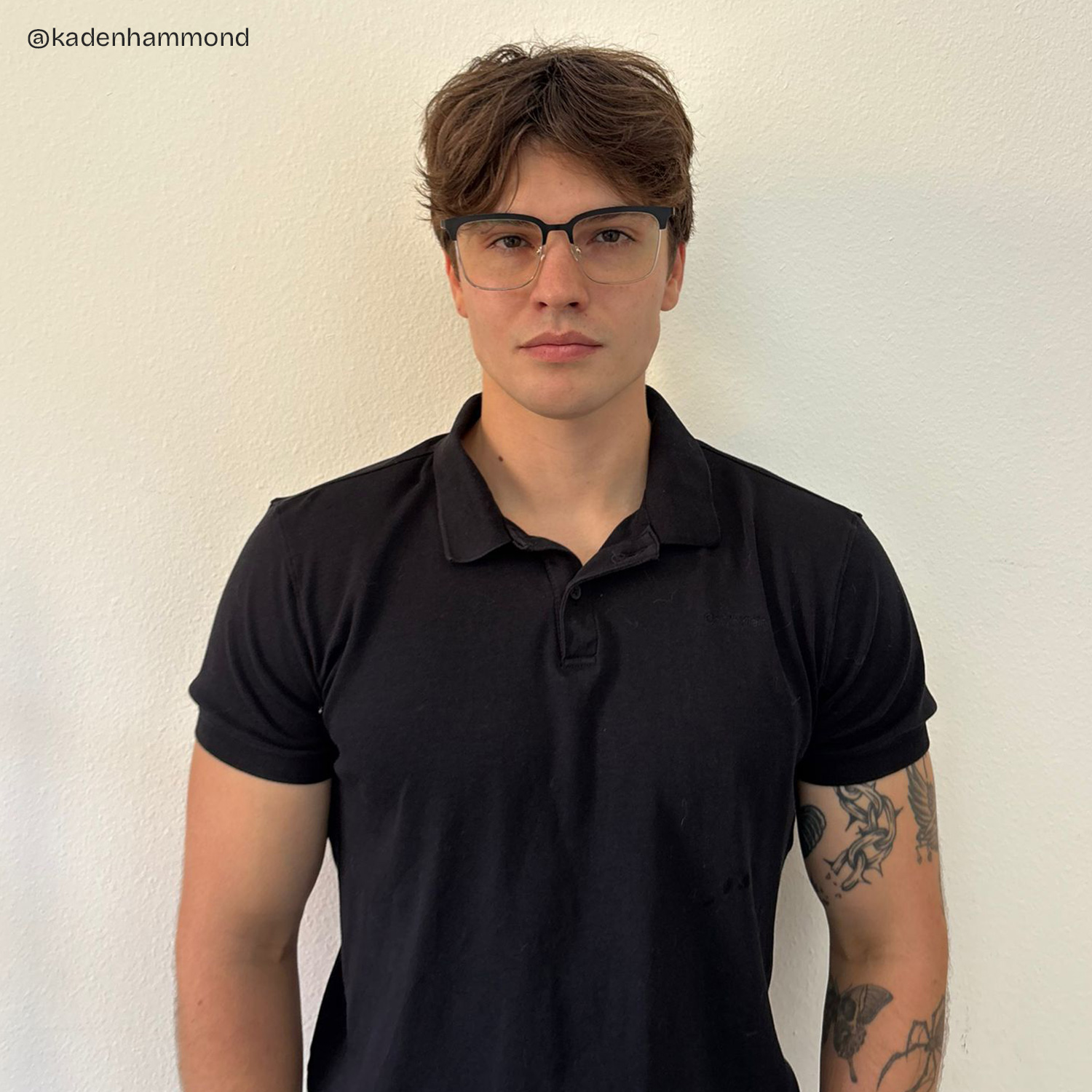 Cleo Browline Black Gold Glasses6