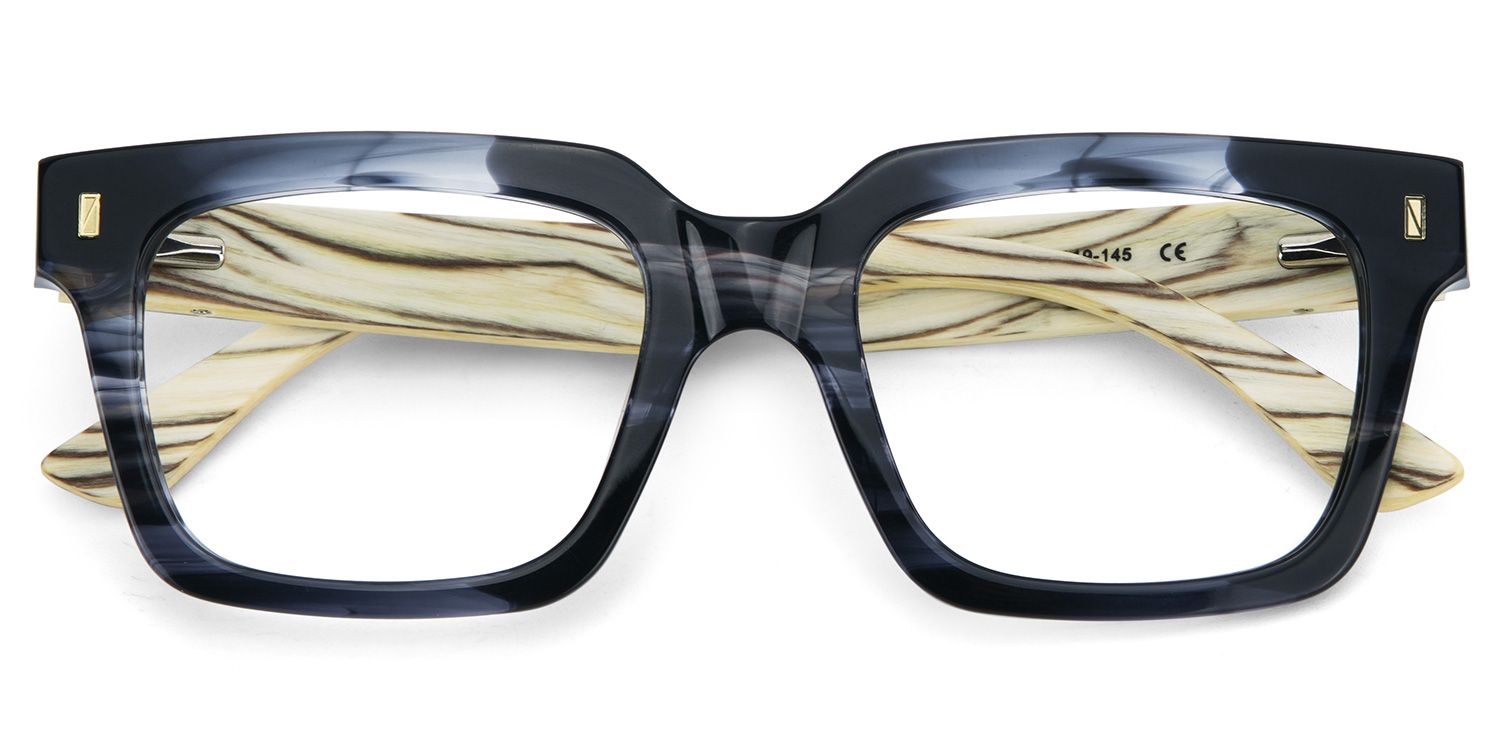 Smoke Grey Glasses With Wood Temples2