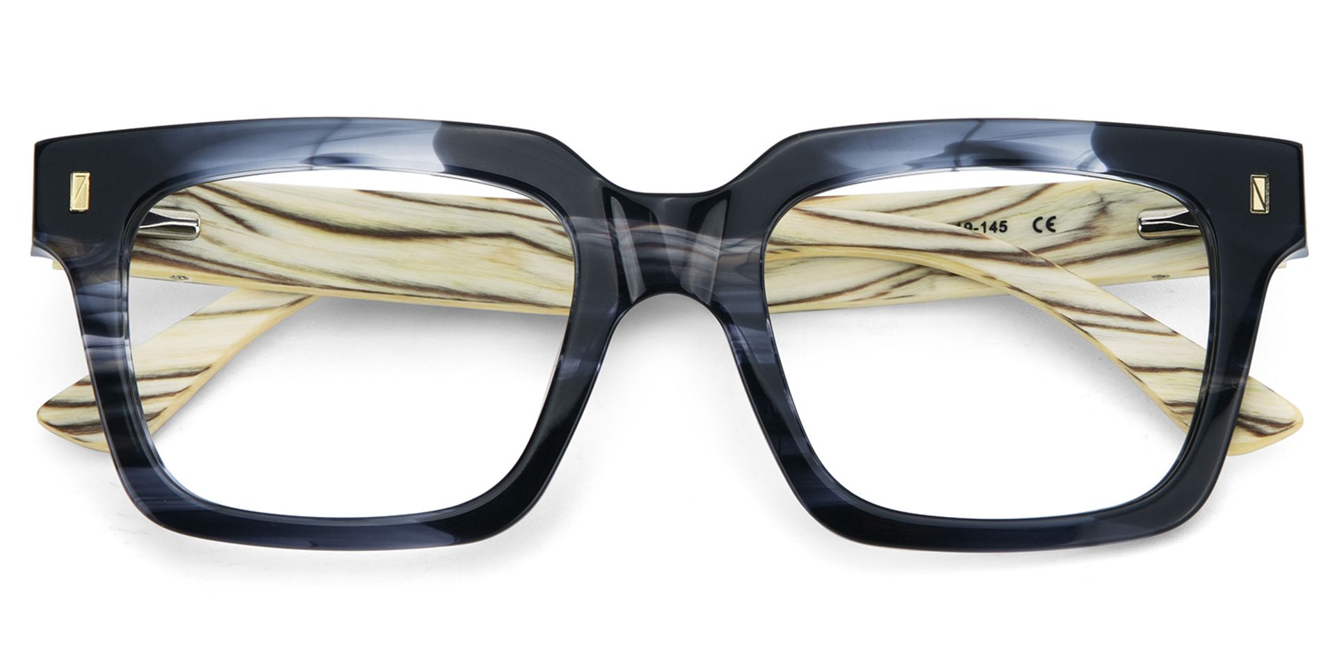 Smoke Grey Glasses With Wood Temples2