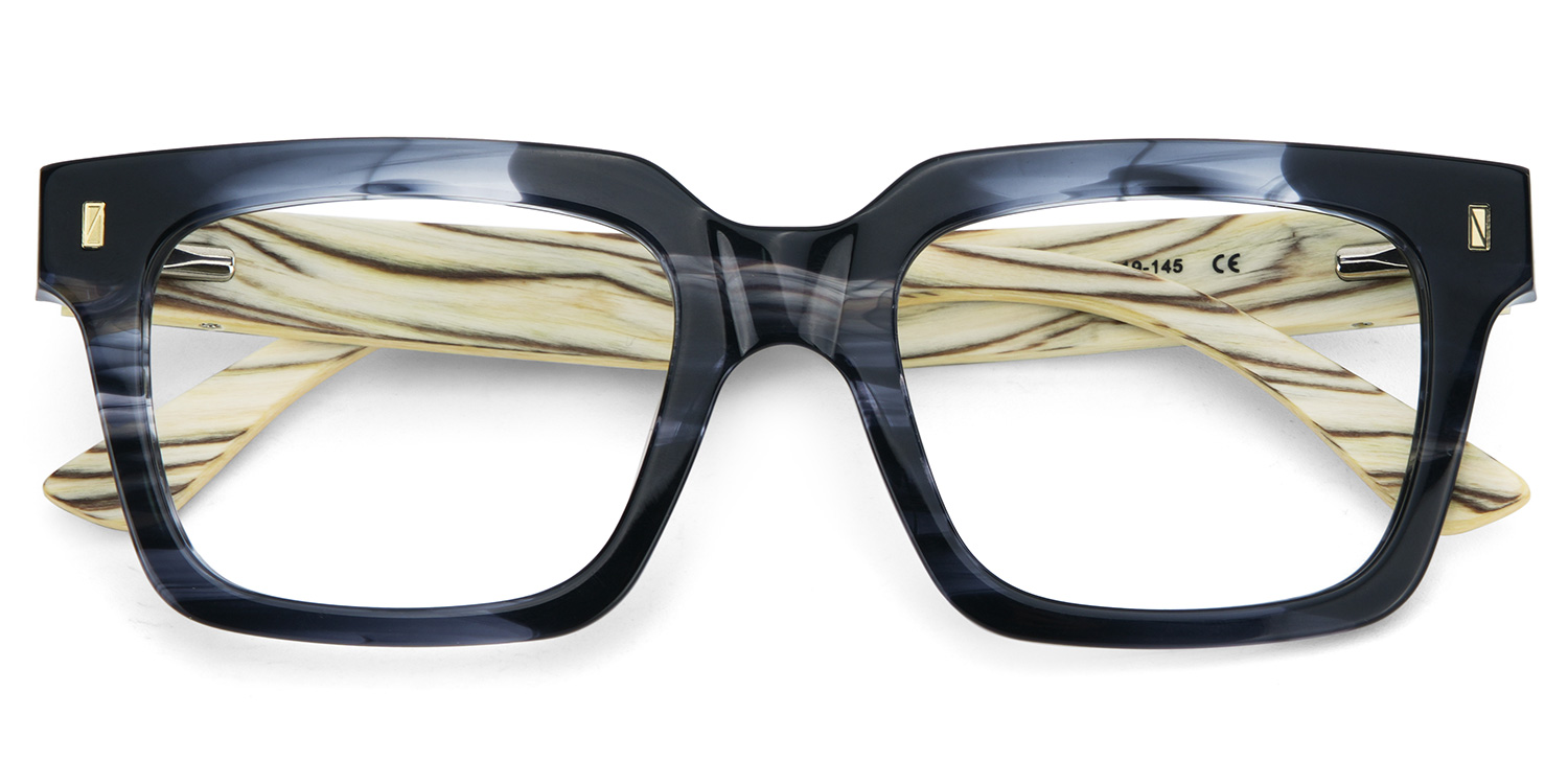 Smoke Grey Glasses With Wood Temples2