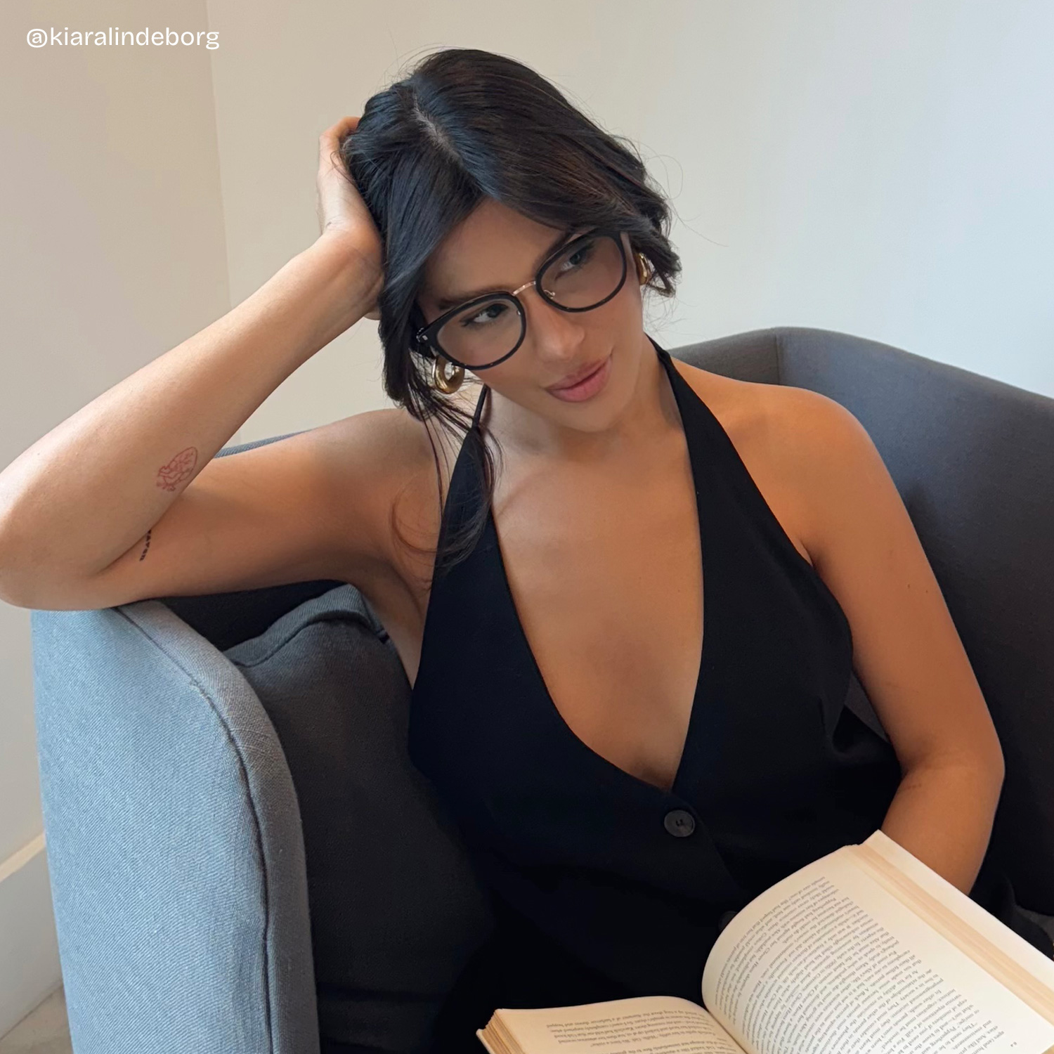 Caden Round Black Glasses9