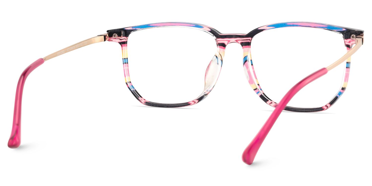 Fezell Black Pink Thin Frame Eyeglasses | ZEELOOL Canada5
