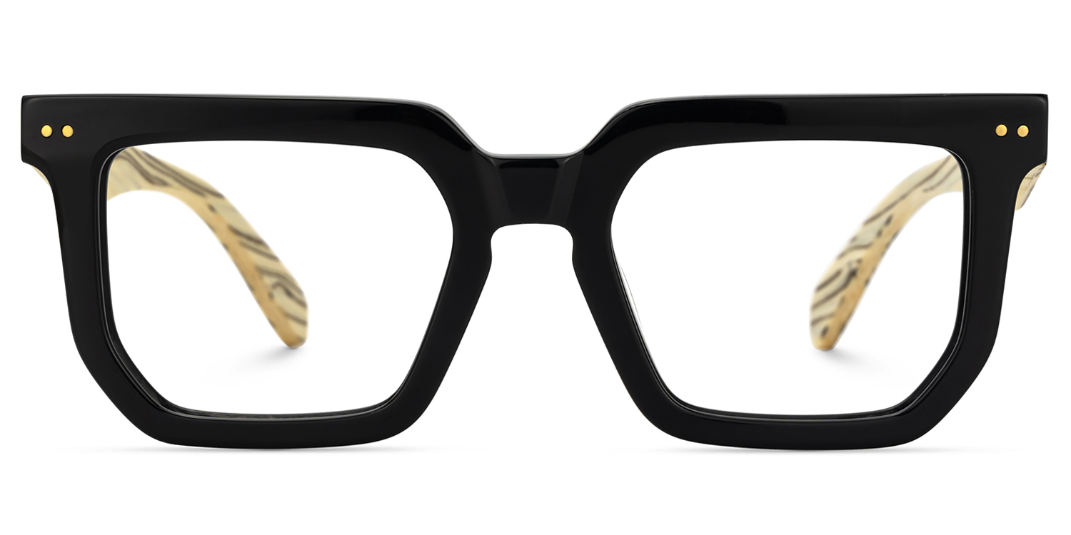 Square Black Frame Glasses - Full Frame Men's Glasses1