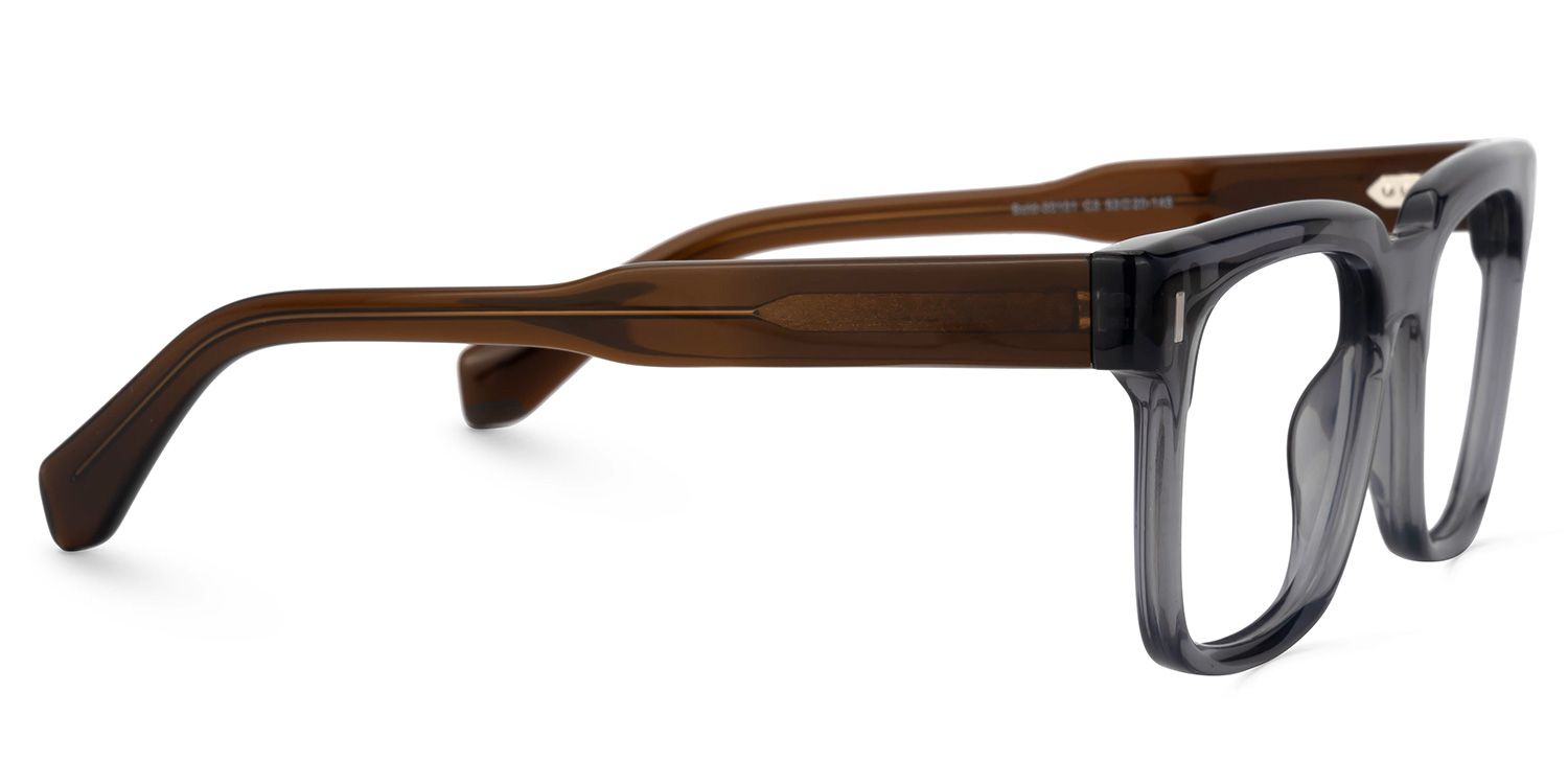 Square Katia Gray Color Frame Glasses | ZEELOOL Canada4