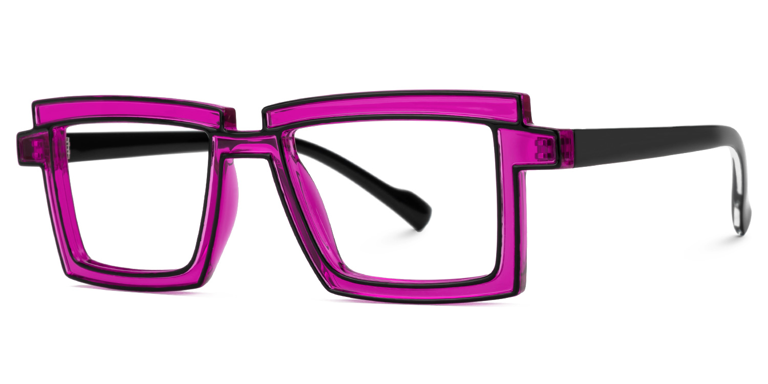 Zephyr Rectangle Purple Glasses1