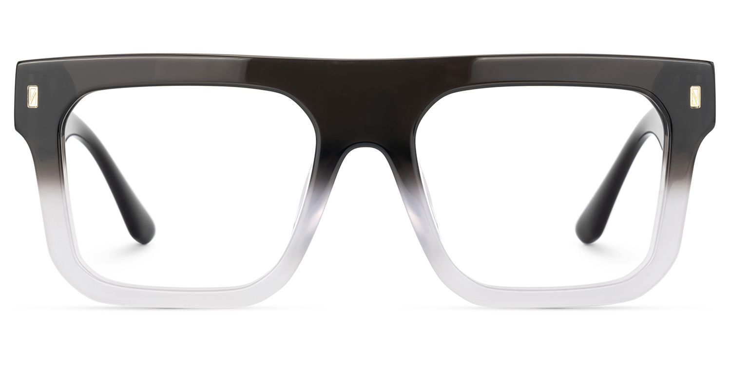 Square Reaux Black Gradient Eyeglasses for Men0