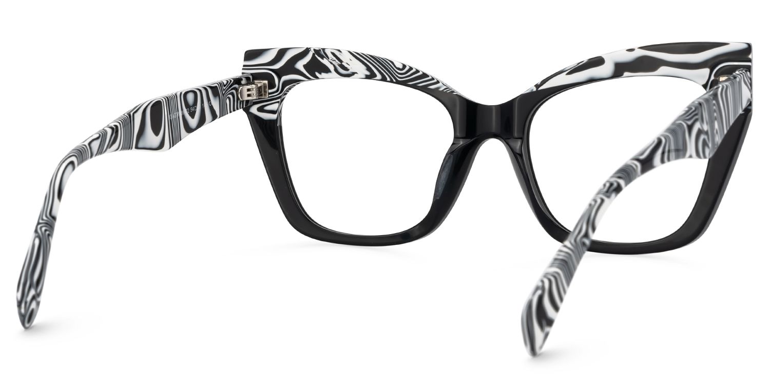 Conrad Crow Print Glasses in Cateye Wide Frame Design3
