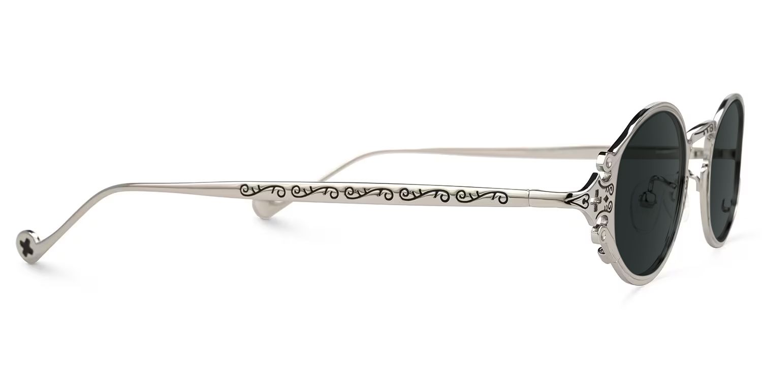 Oval Serena Silver Sunglasses Frames Deals2