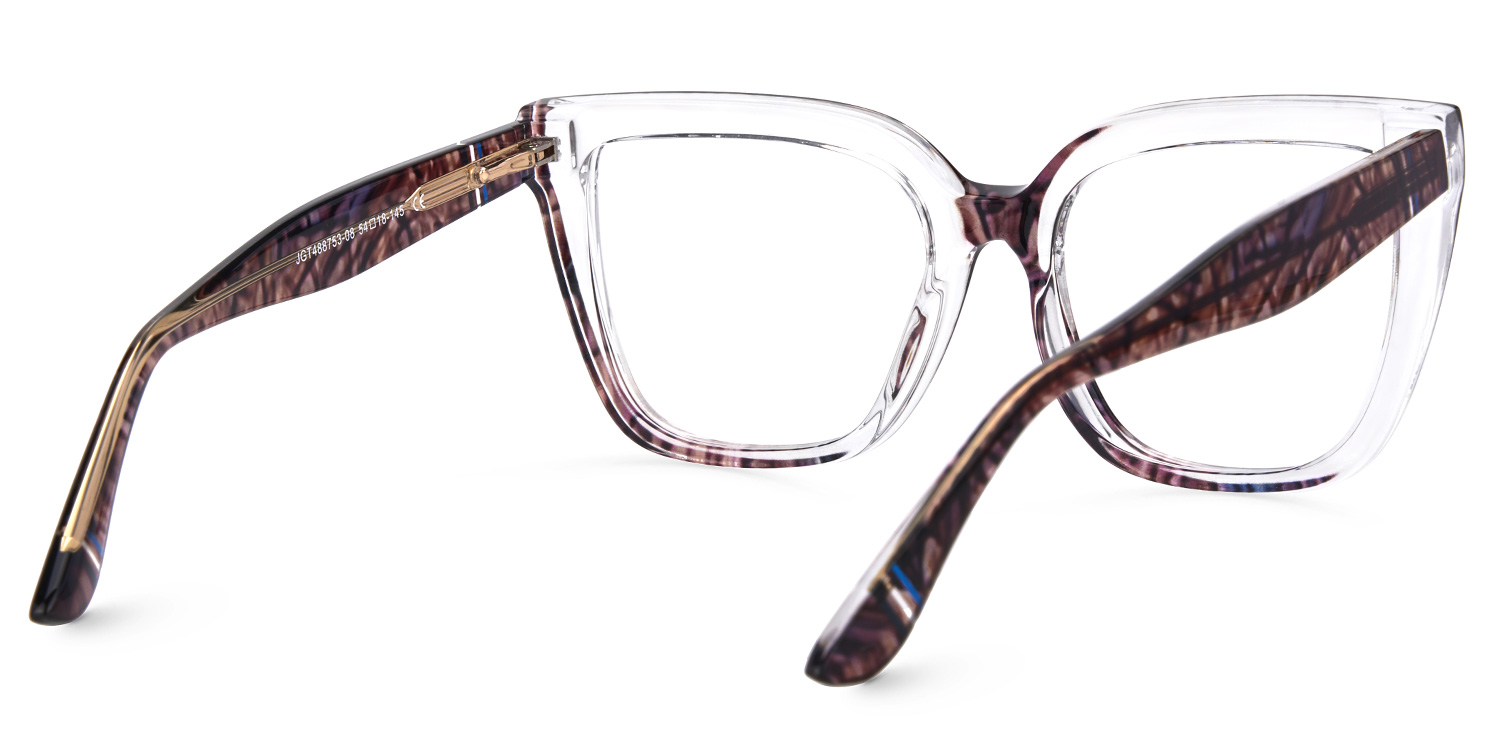Mirta Brown Square Frame Glasses Online | ZEELOOL Canada3