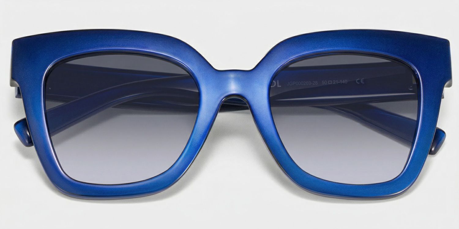 Malcolm Large Square Nerdy Glasses with Blue Color1