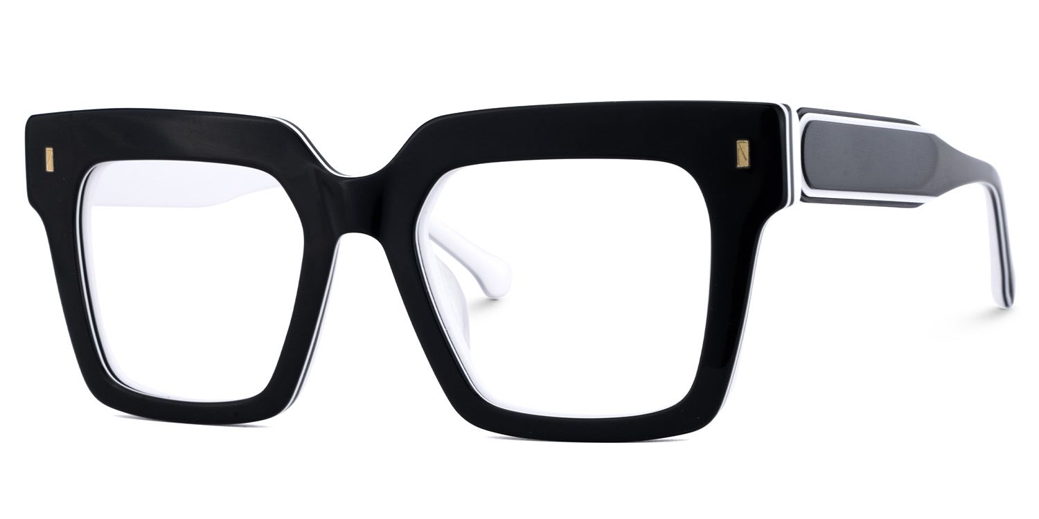 Square Black Eyeglasses - Gilberto Acetate Frame Glasses2