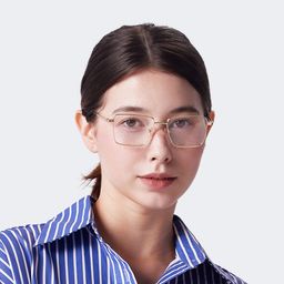 Shareef Square Light Gold Glasses4