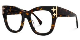 Minfia Tortoise Square Glasses1
