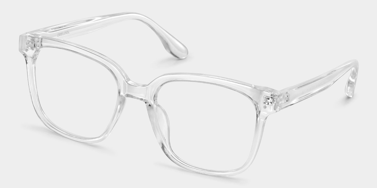 Oglesby Square Blue Light Blocking Glasses Clear Frame | Zeelool2