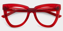 Yaser Cateye Red Glasses1