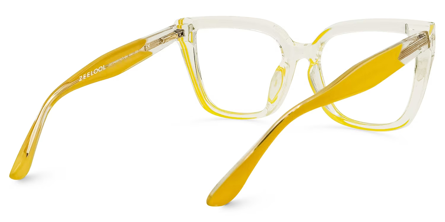 Mirta Square Yellow Glasses3