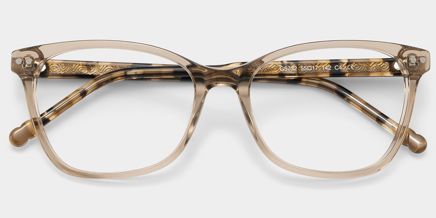 Marigold rectangle brown glasses Online | ZEELOOL1
