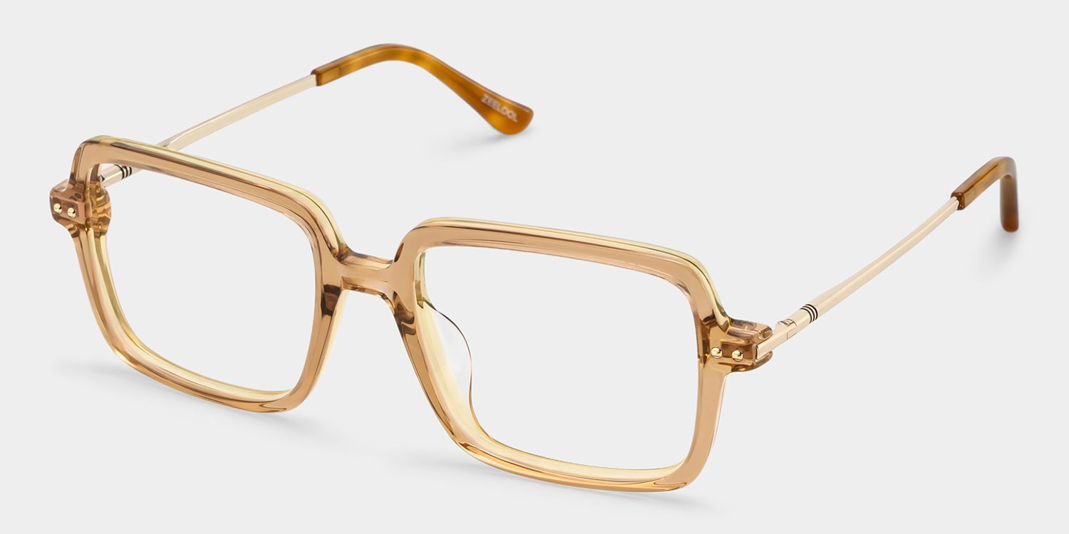 Asher Brown Rectangle Glasses | Retro Daily Athleisure2