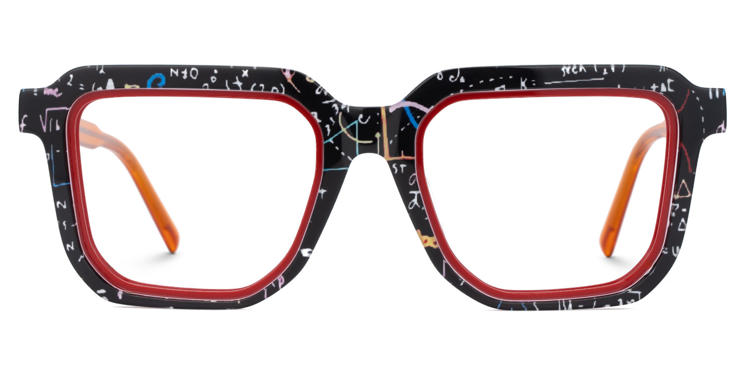 Zach Square Black Glasses0