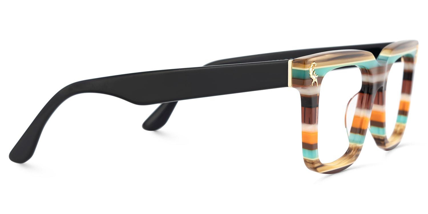 Lauffer Acetate Multicolor Frame Glasses with Square Shape | ZEELOOL Canada4