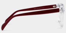 Scarlett Clear Red Square Glasses3
