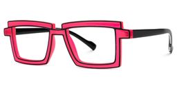 Zephyr Rectangle Red Glasses2