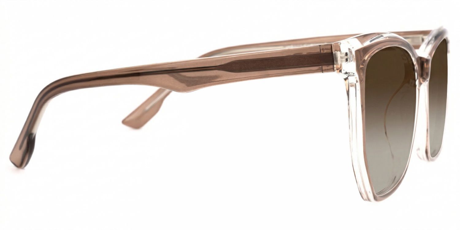 Libby Geometric Brown Thin Frame Glasses | Zeelool2