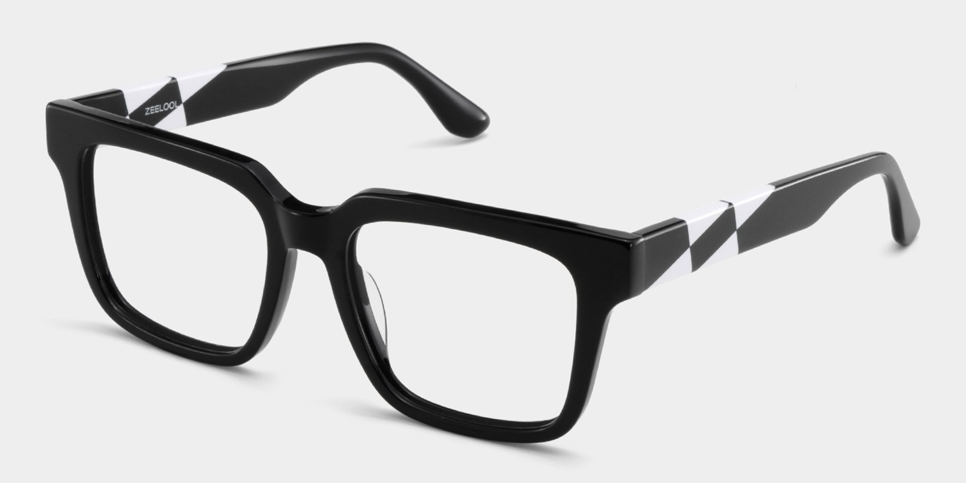 Harriet Square Black Frame Eyeglasses for Man| ZEELOOL Canada3