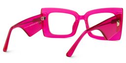 Mitia Rectangle Neon-Pink Glasses3