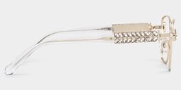 Ellie Light Gold Rectangle Glasses3