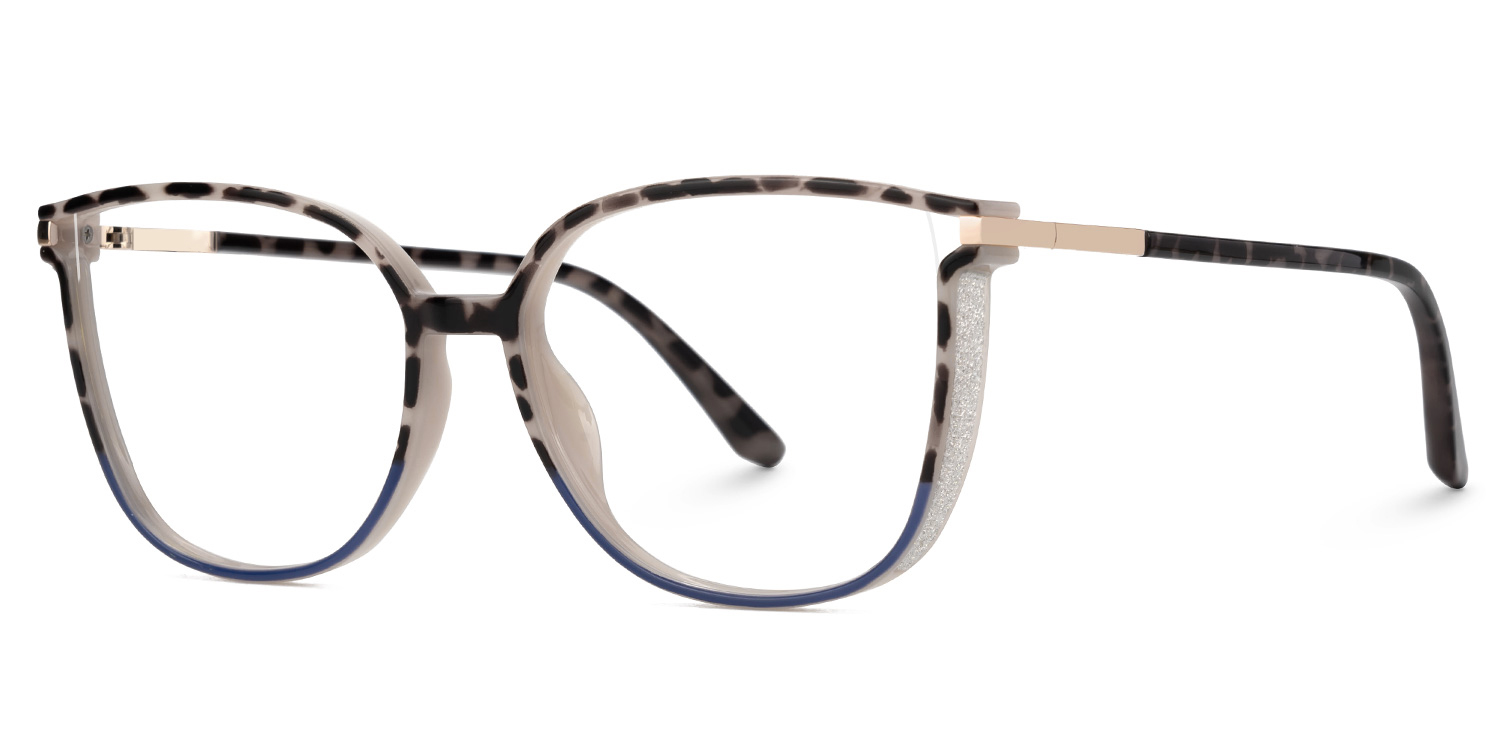ZEELOOL Rodz Square Tortoise-Blue Glasses
