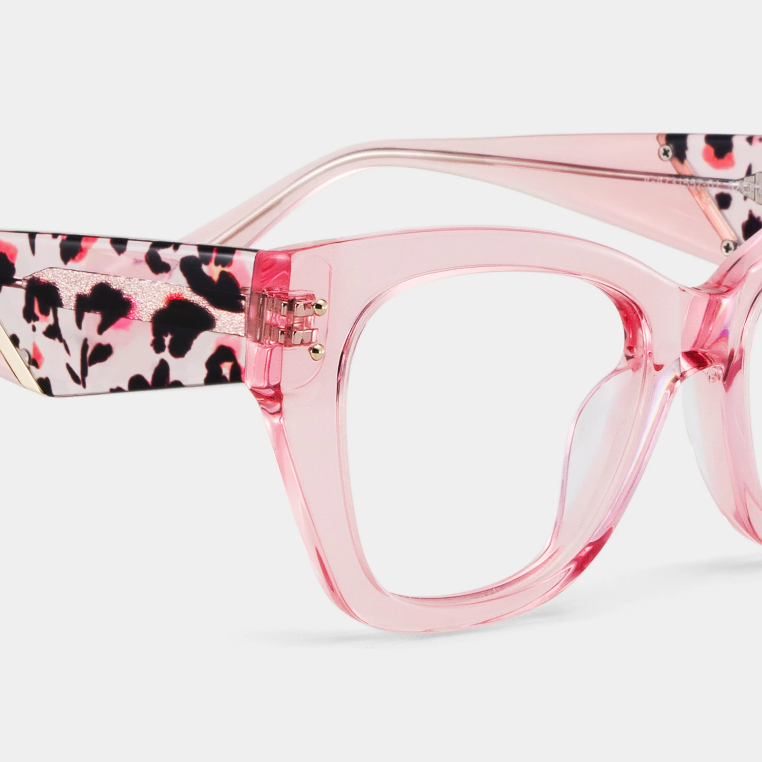 Skylar Butterfly Crystal Pink Glasses6