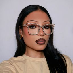 Shine Square Gold Glasses7