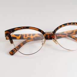 Charlene Tortoise Browline Glasses0