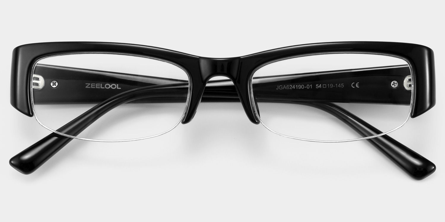 Trevor Black Half Frame Rectangle Glasses For Ladies | ZEELOOL1