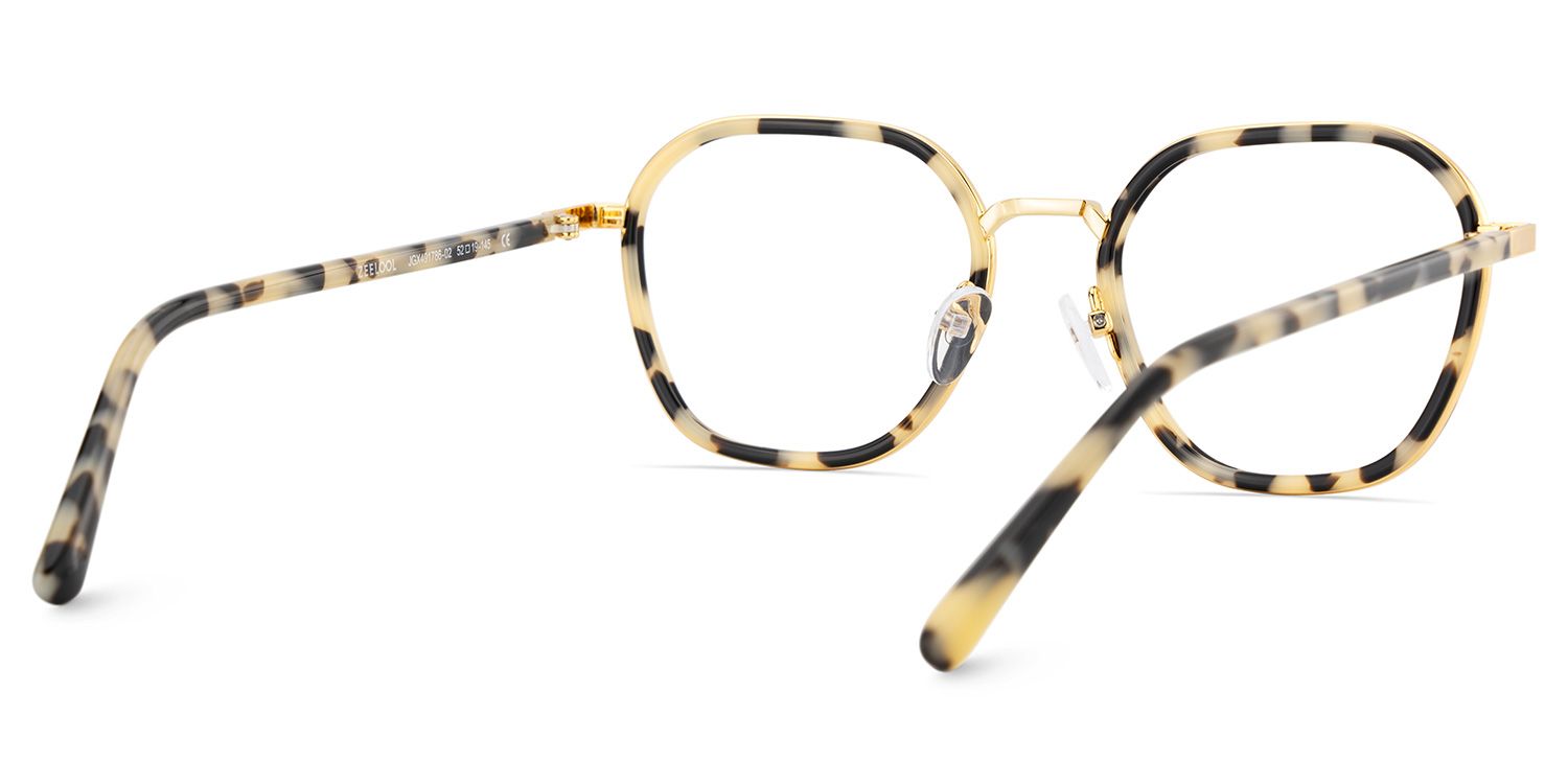 Mitchell Mixed Tortoise Frame Glasses with Geometric Shape | ZEELOOL Canada6