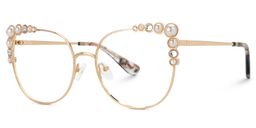 Wallice Cateye Gold Glasses1