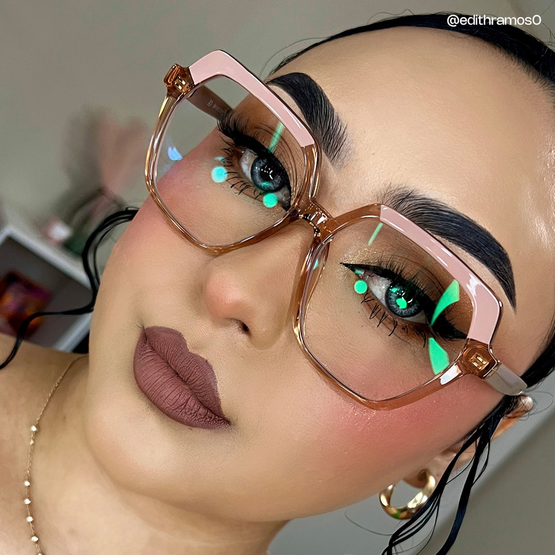 Norah Geometric Beige EyeGlasses and Glasses Frames4