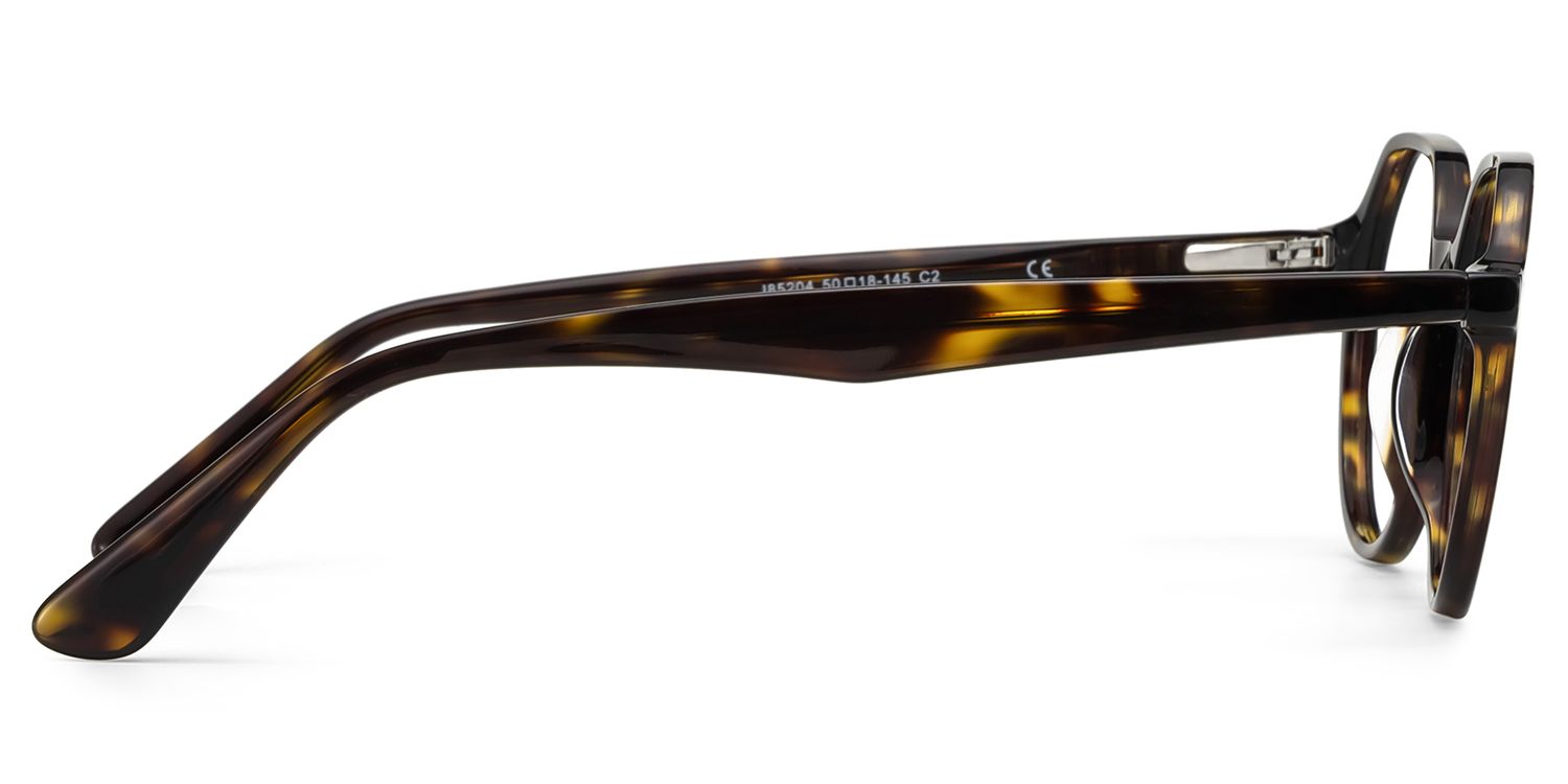 Hazel Geometric Tortoise Frame Eyeglasses for Man| ZEELOOL Canada4