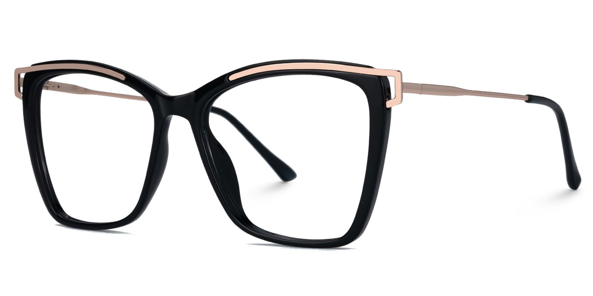Krystle Square Black Eyeglasses and Glasses Frames3