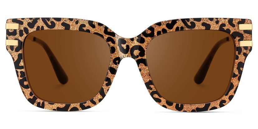 Lidia Square Leopard Sunglasses