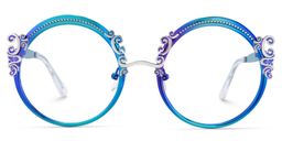 Nelida Round Blue Glasses1