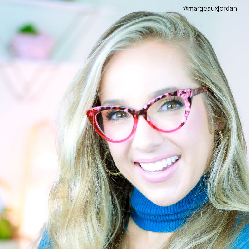 Maxine Cateye Red Glasses | ZEELOOL Canada4