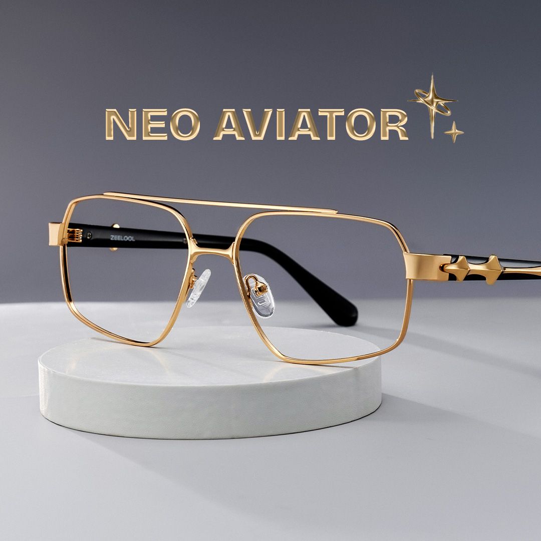 Sterling Eyeglasses in Aviator Gold Frame | ZEELOOL Canada0