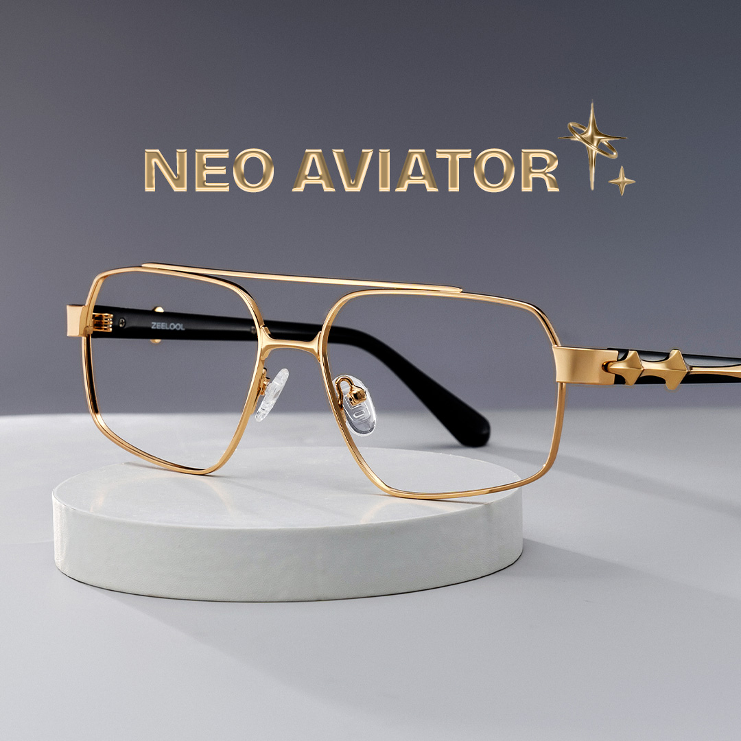 Sterling Eyeglasses in Aviator Gold Frame | ZEELOOL Canada0