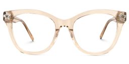 Kathleen Cateye Beige Glasses0