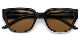 Serene Cat Eye Black Clear Polarized Sunglasses1