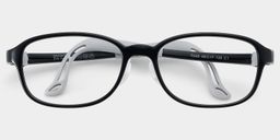 Bright Rectangle Black Glasses0